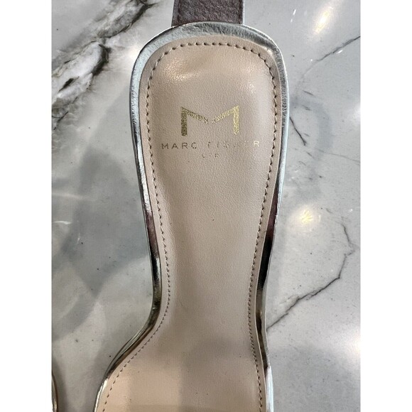 Marc Fisher LTD Karima Ankle Strap Sandal Gold Size 7.5M - Picture 7 of 7